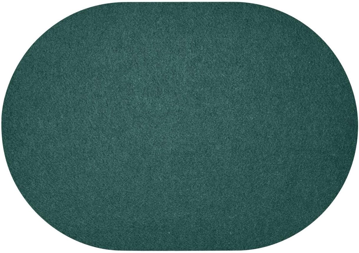 Mantel fieltro ovalado juego 4 color bosque