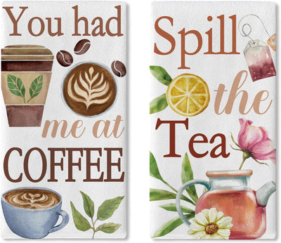 Toalla cocina You Had Me at Coffee para secar bebidas y hornear