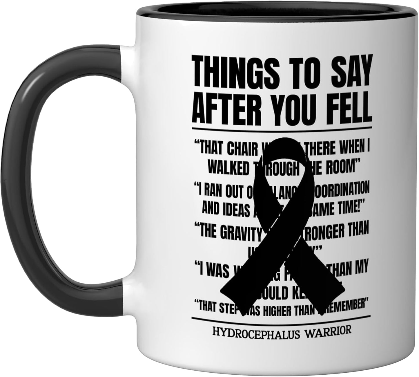 Taza Cerámica Hidrocefalia Guerra Negro/Blanco
