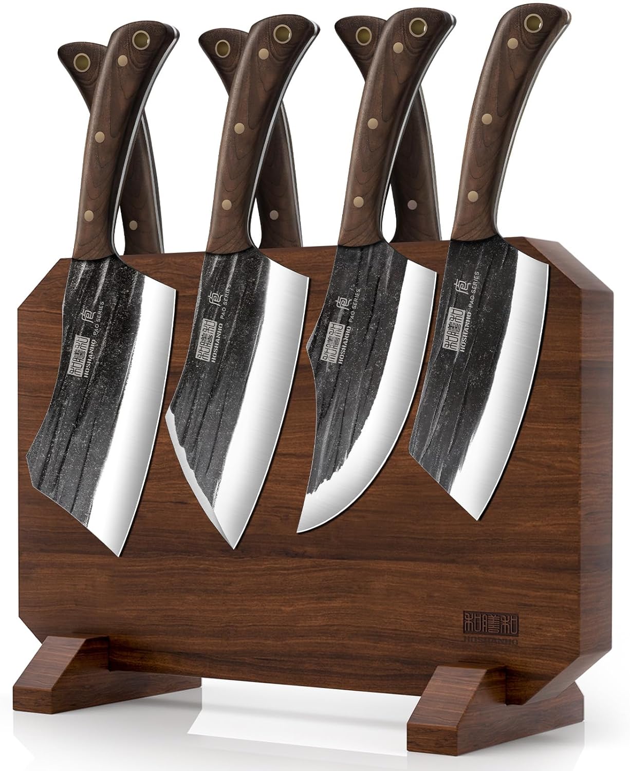 Set 8 Cuchillos Chef Acero Inox Forjado a Mano