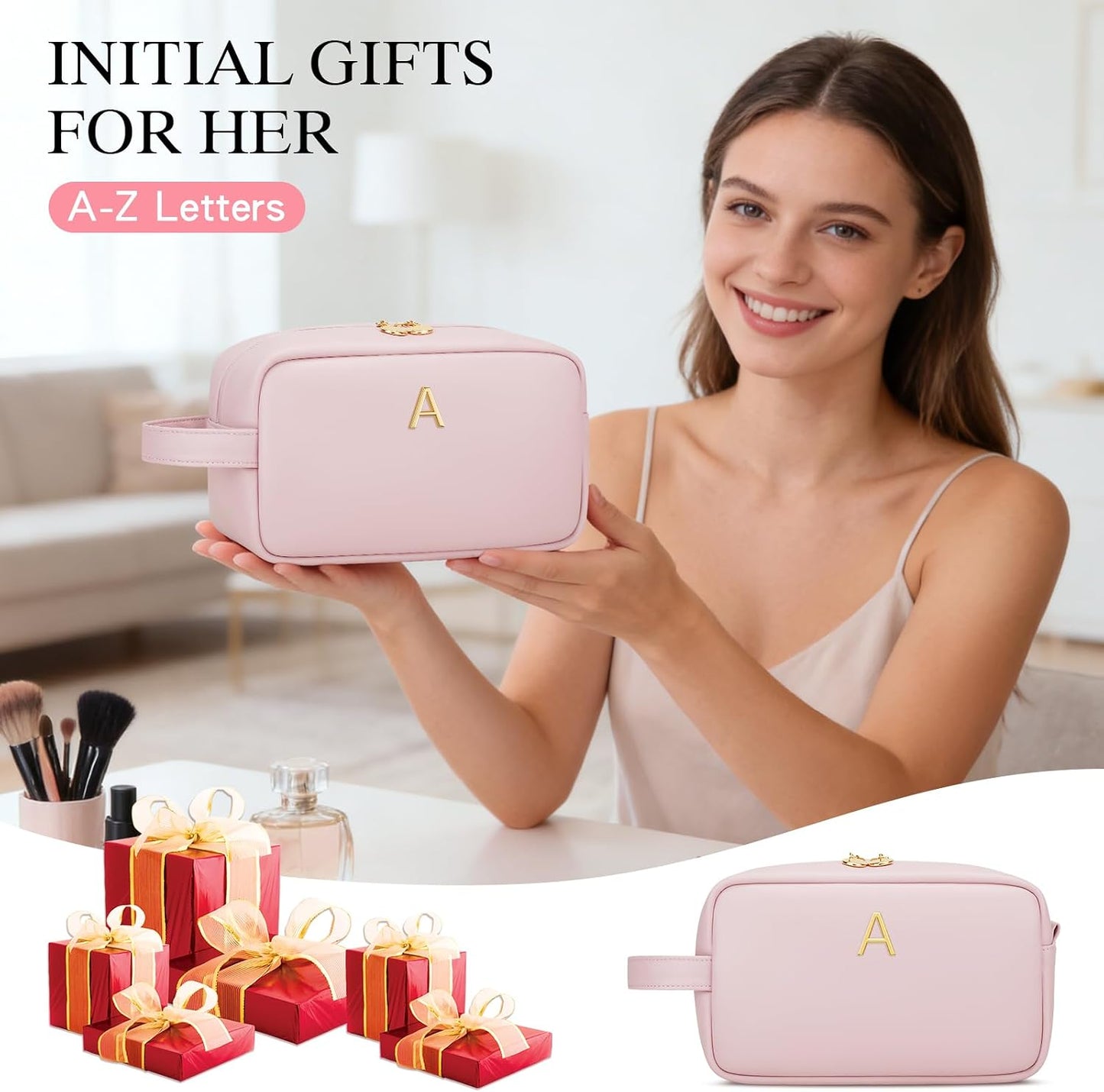 Bolsas cosméticos mujer rosa