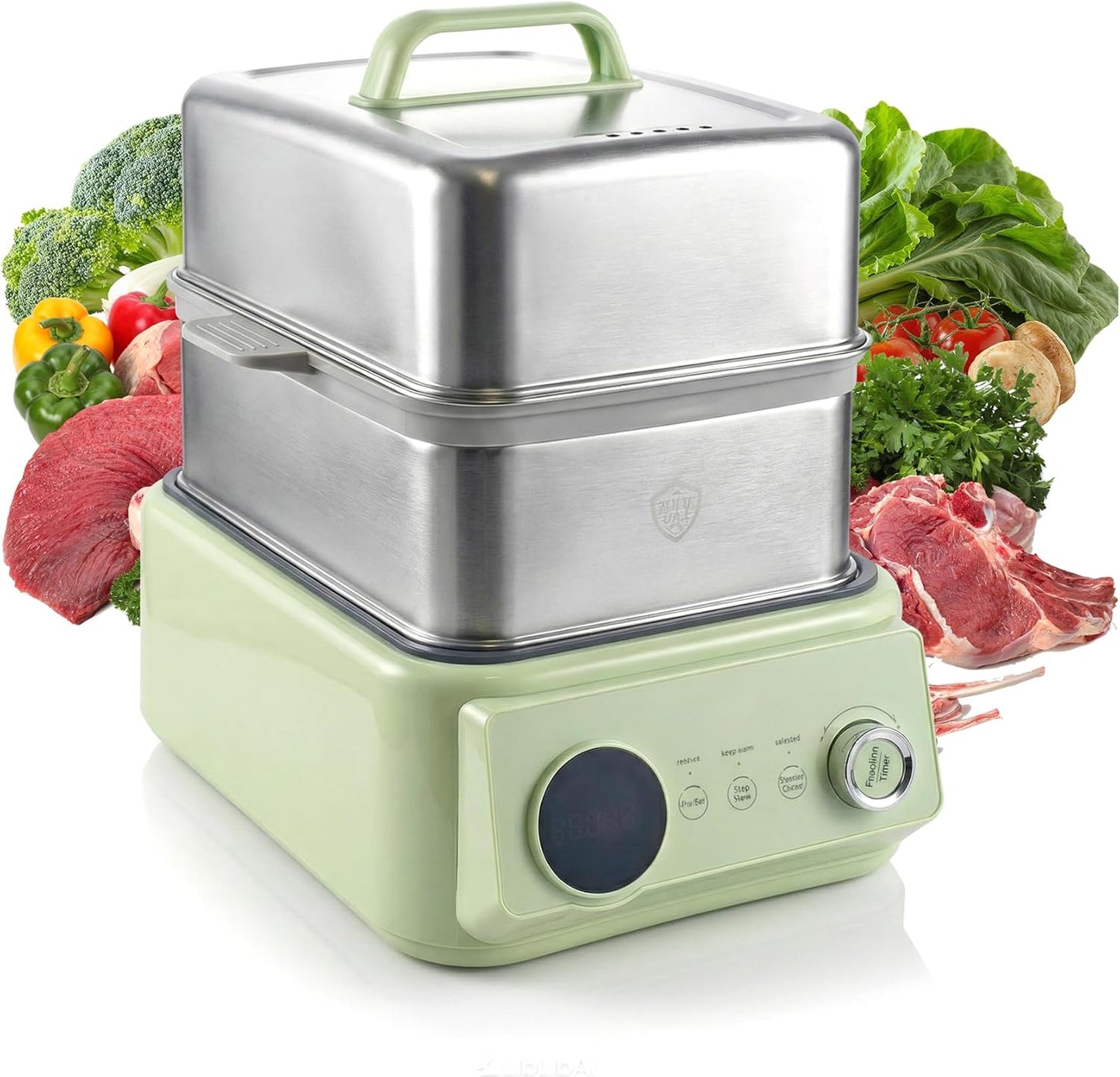 Vaporizador doble capa 10.6qt acero inox eléctrico