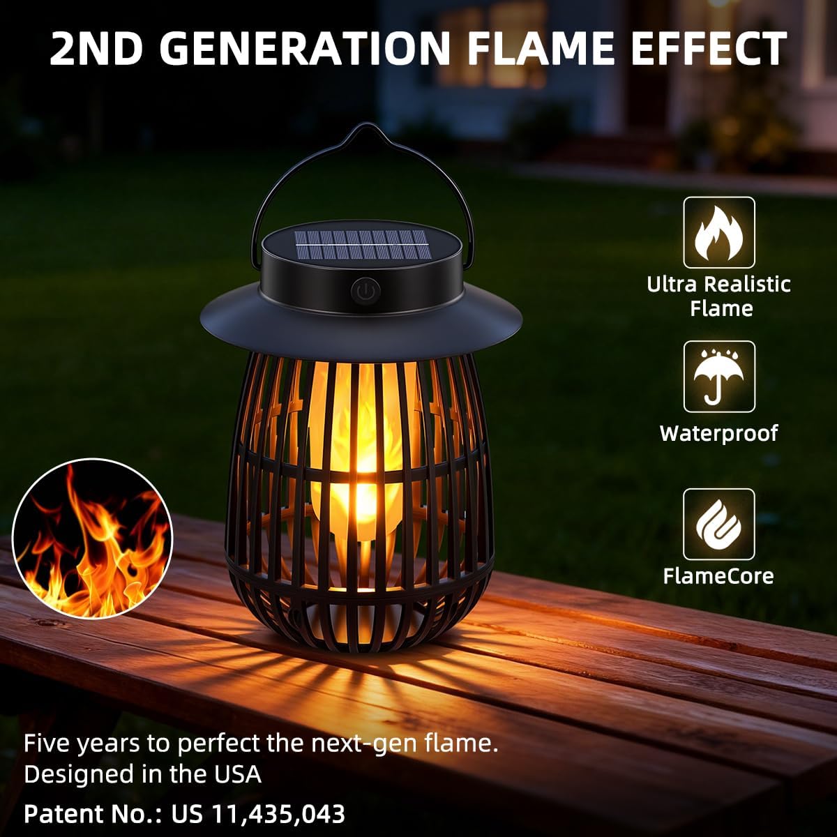4 Faroles Solares Gen2 Colgantes Impermeables Exteriores