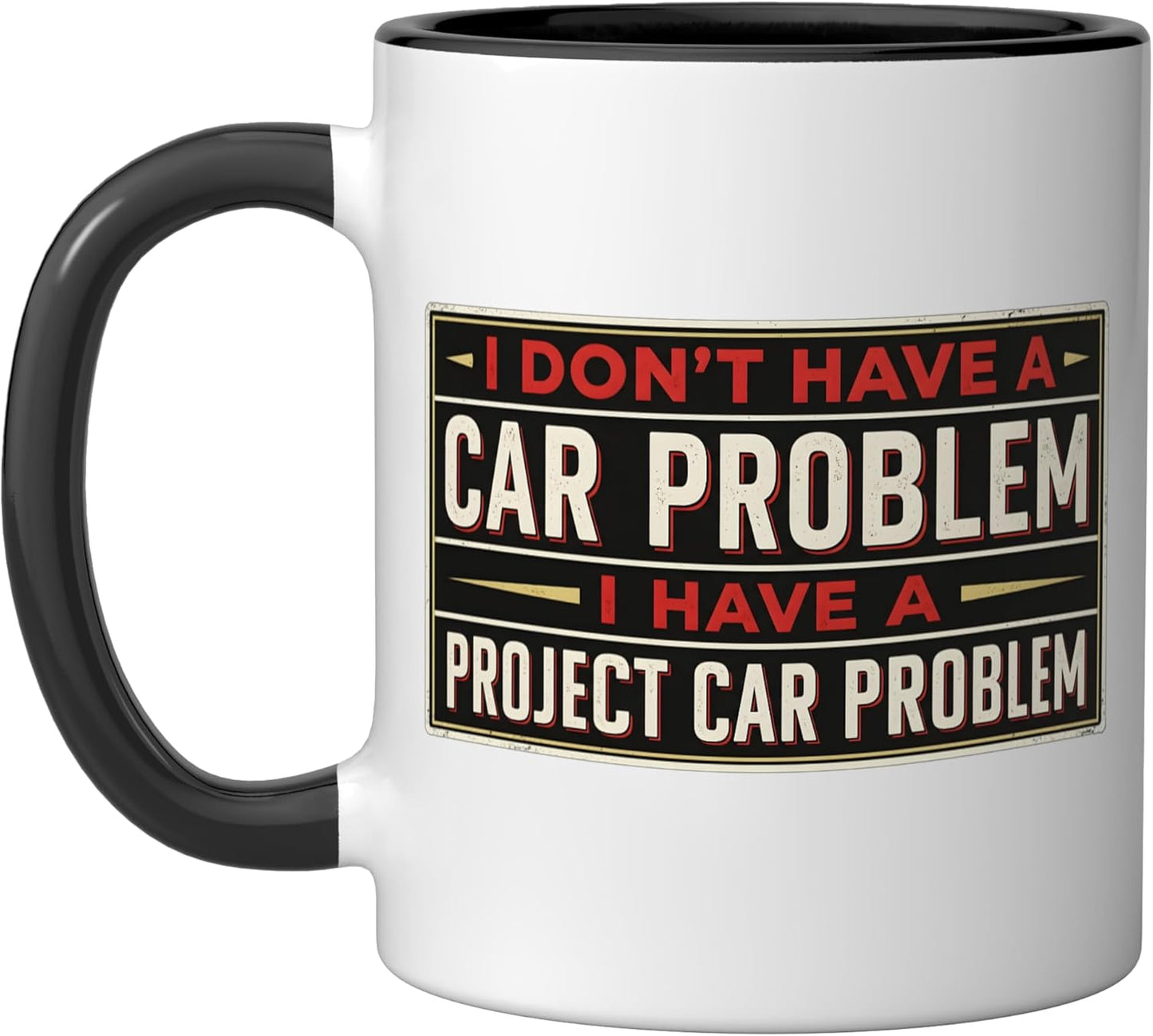 Taza cerámica con frase divertida de garaje para coche Project Car