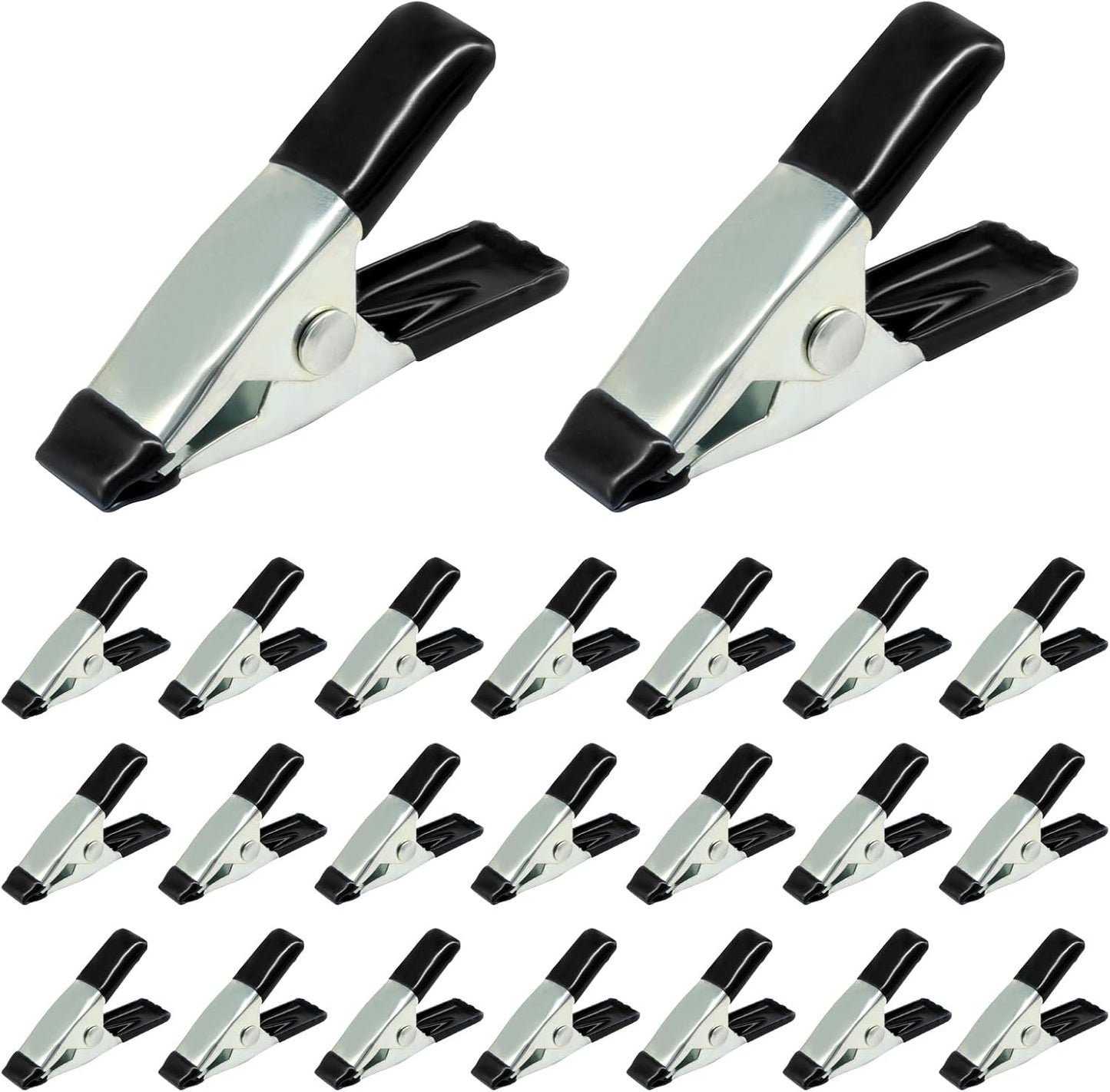30 Abrazaderas Resorte Metal 2pulg Mini Clips Negro