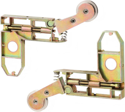 Soportes esquina puerta corrediza 2 Pzas Acero Inox Ruedas 1pulg