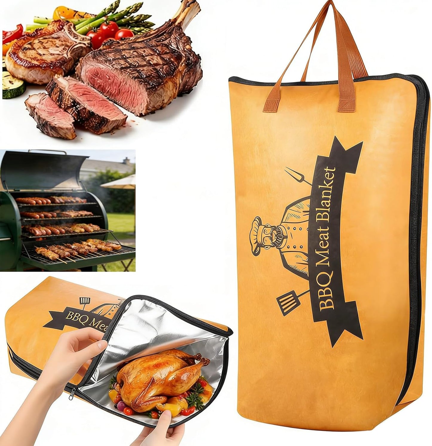 Manta aislante barbacoa 21pulg para carne y pavo