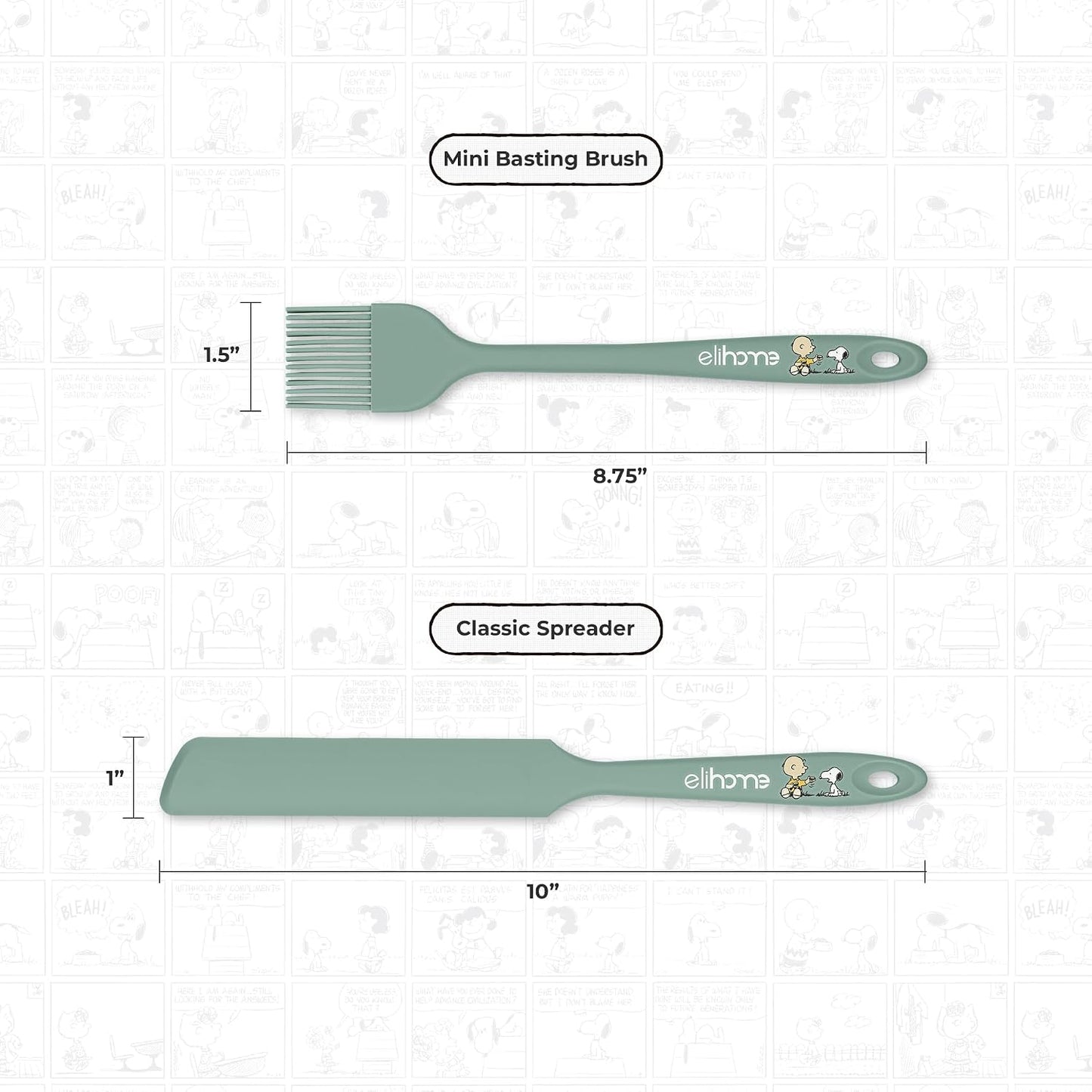 Cepillo silicona Peanuts 8.75pulg resistente calor