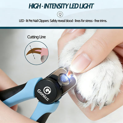 Cortauñas LED para mascotas con bloqueo seguridad y lima acero inox
