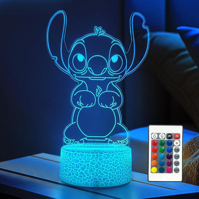 Luz Nocturna 3D con Control Remoto 16 Colores