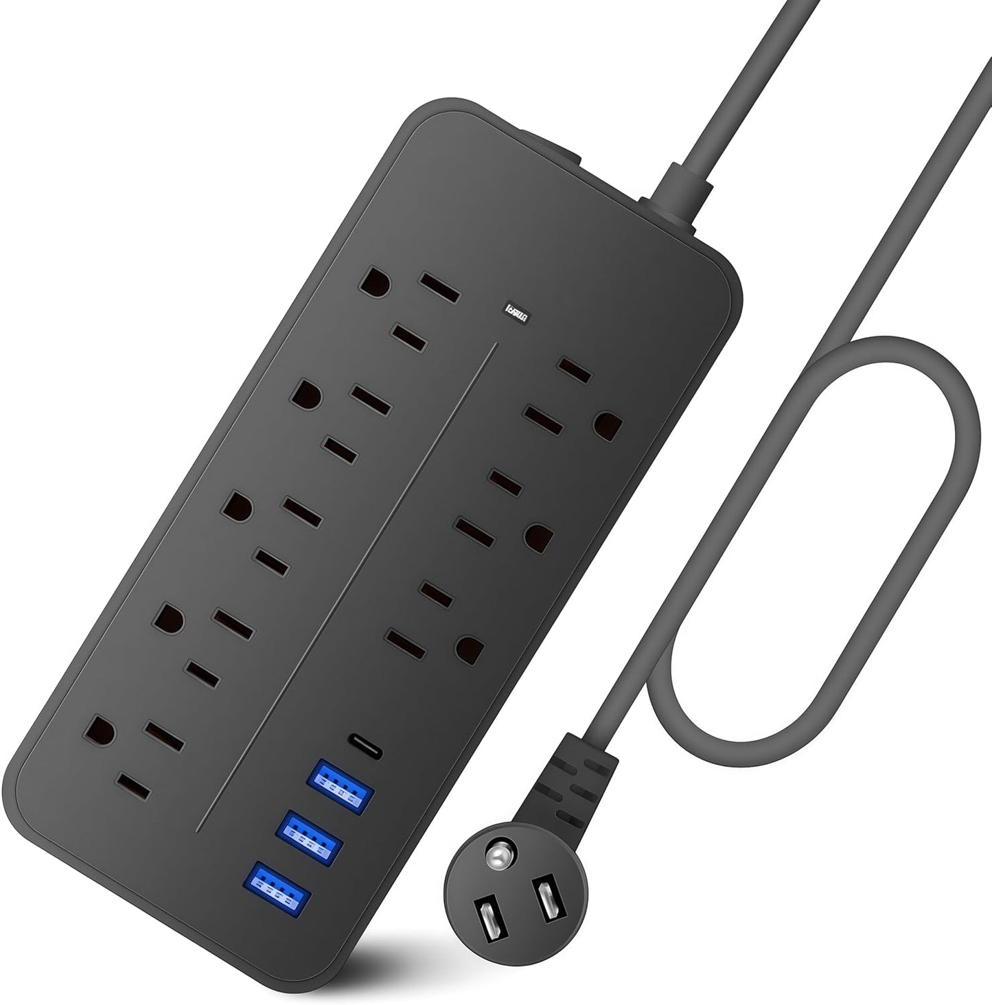 Regleta sobretensiones 8 tomas 3 USB A 1 USB C 15A/1875W negro