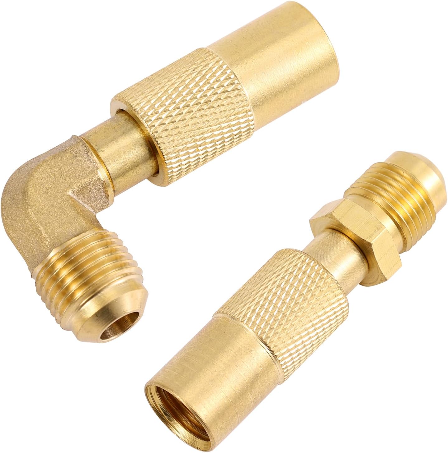 2 Adaptadores Propano 3/8pulg Codo y Latón Recto Parrillas