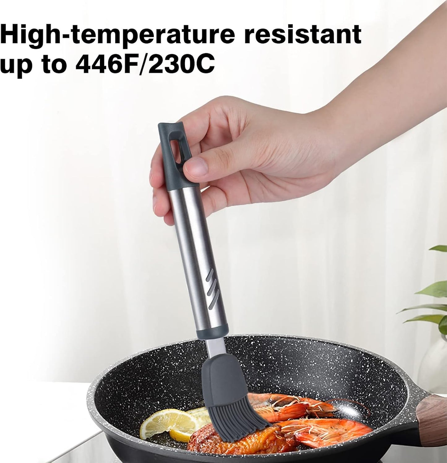 Cepillo silicona pastelería 7.67pulg resistente calor