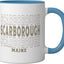 Taza Cerámica Vintage Scarborough Maine Azul Blanco