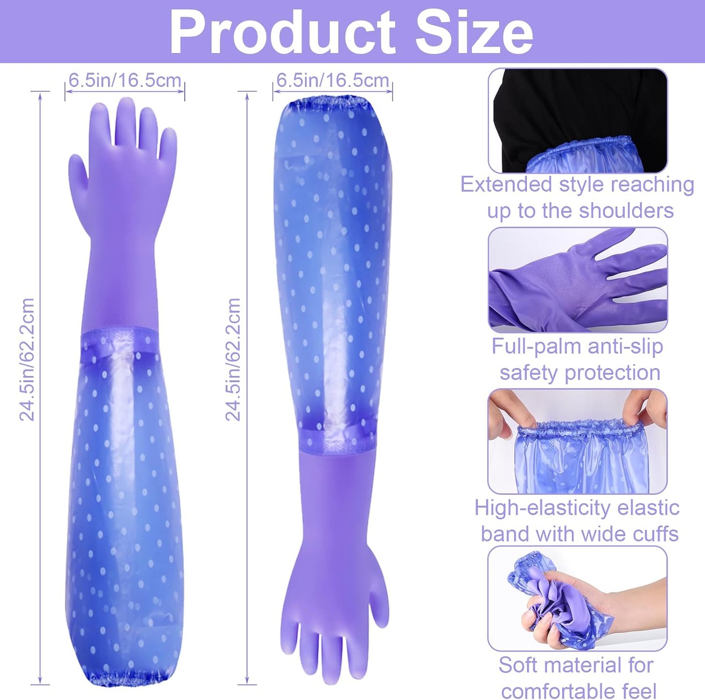 Guantes PVC impermeables para limpieza hogar jardinería