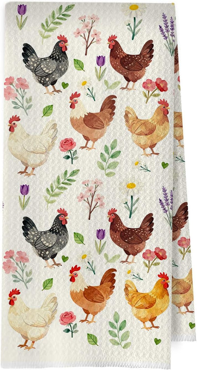 Toallas decorativas de gallo de granja para cocina y regalo