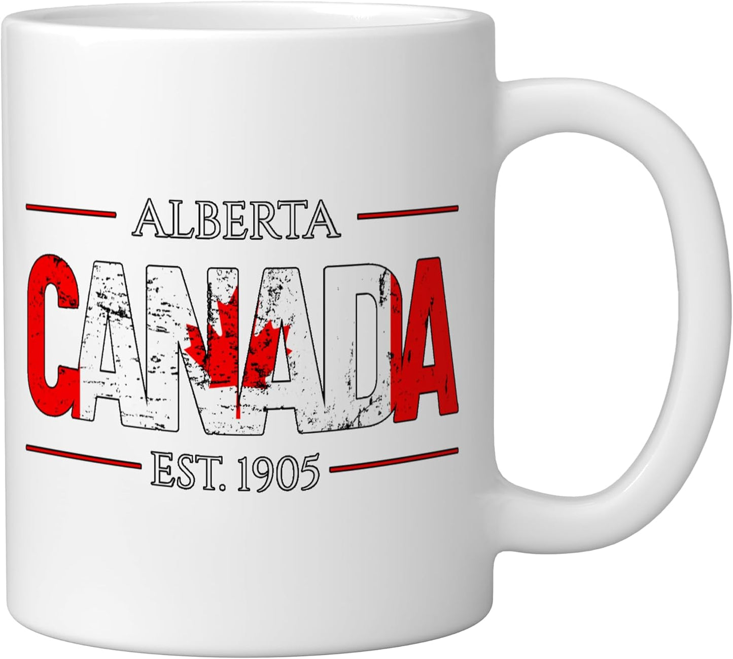 Taza Cerámica Blanca Canadá Alberta
