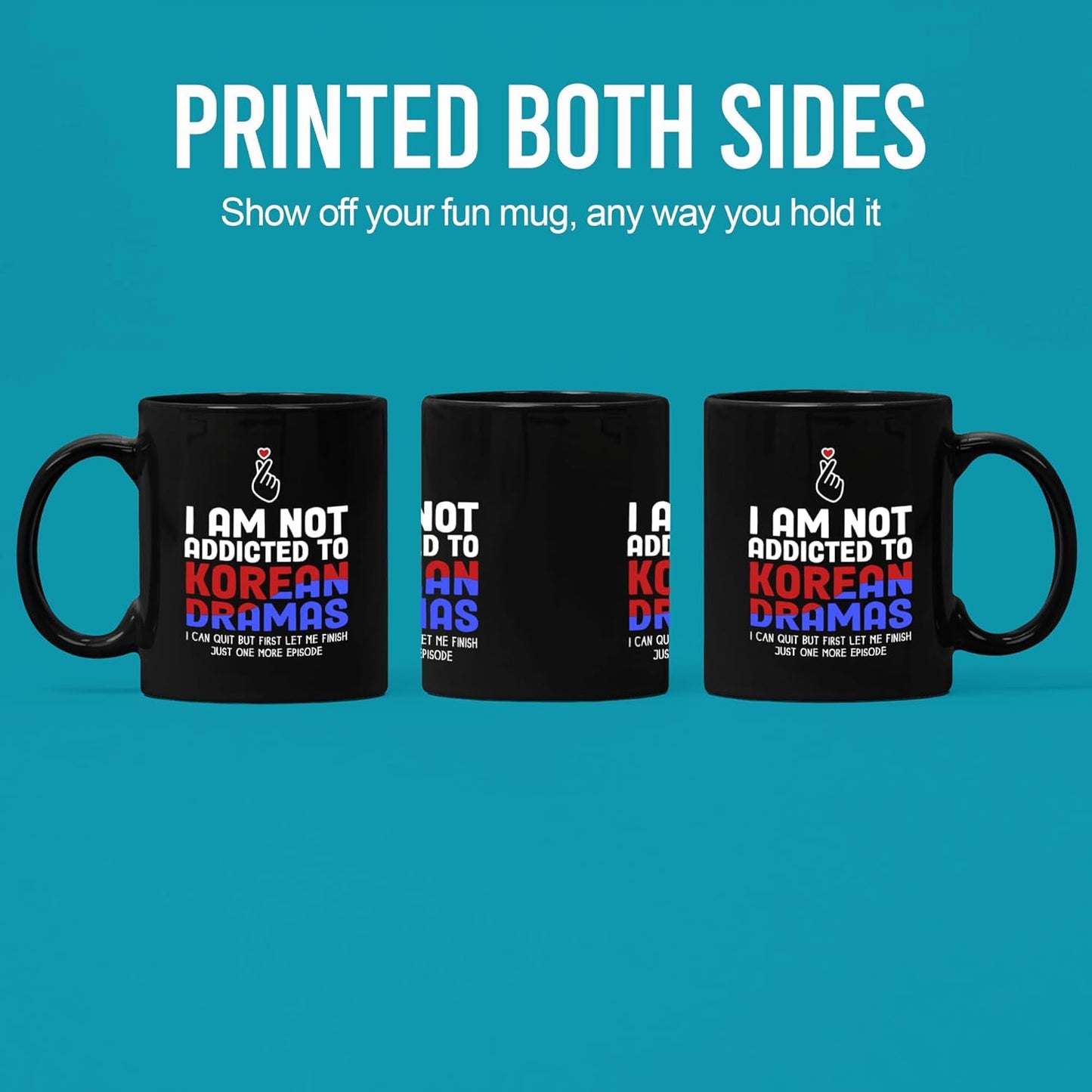 Taza de cerámica con texto en inglés para fans de K-dramas