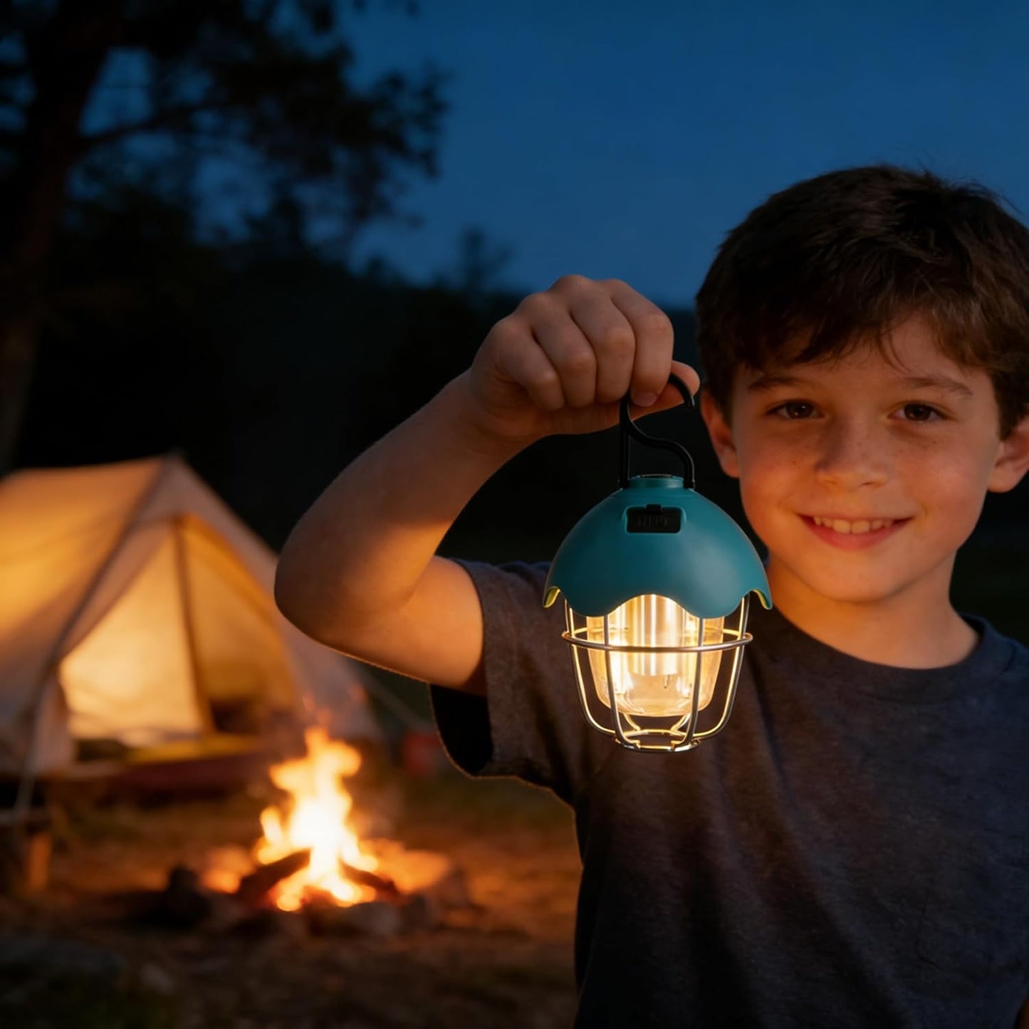 Linterna recargable LED regulable para niños