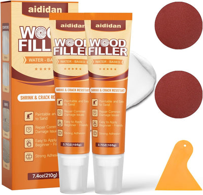Kit masilla madera a base de agua 2 pzas reparación muebles