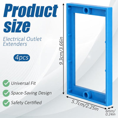 Extensor caja eléctrica 1/4 pulg 8 s 6-32 x 1.25 azul