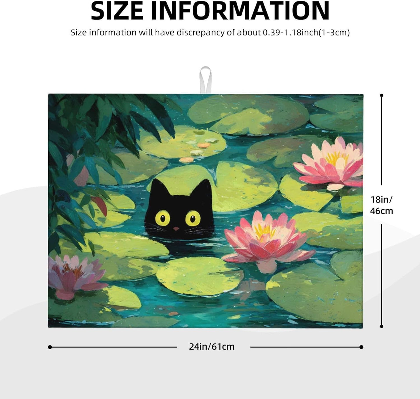 Almohadilla secadora plato 18x24pulg diseño gatos reutilizable