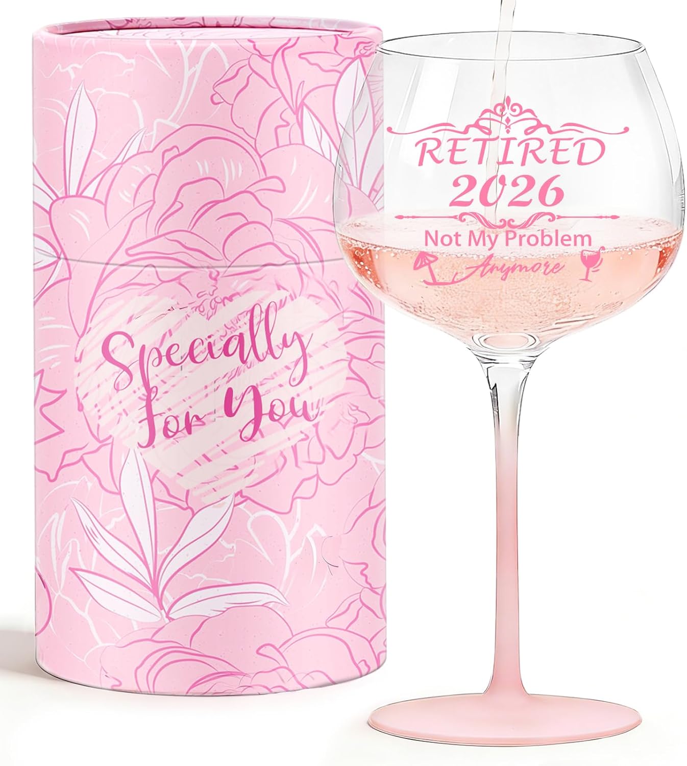 Copas de vino para regalo de jubilación y despedida
