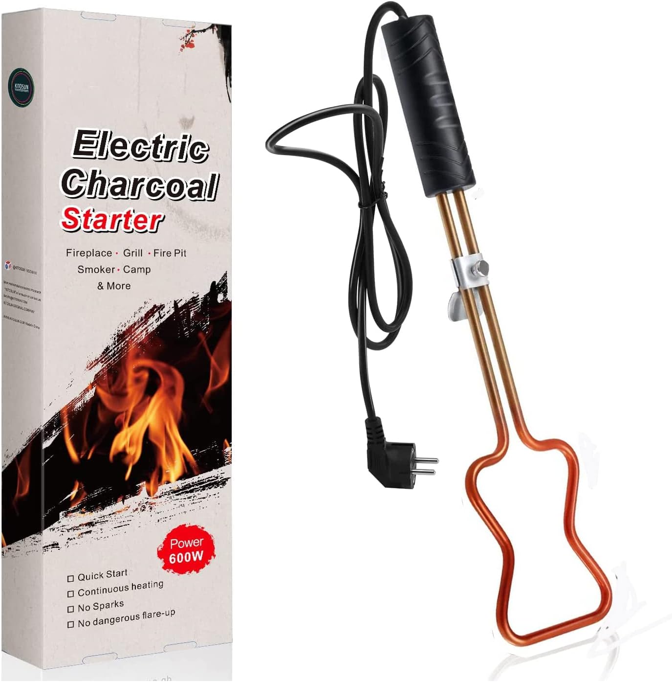 Encendedor eléctrico carbón 600W acero inox 5ft