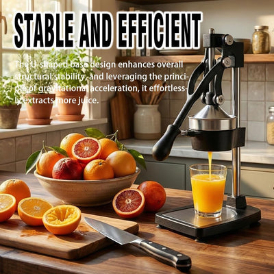 Exprimidor hierro fundido manual acero inox estilo gris