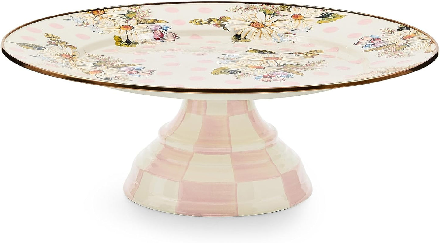 Plato pedestal grande Wildflowers Rosa