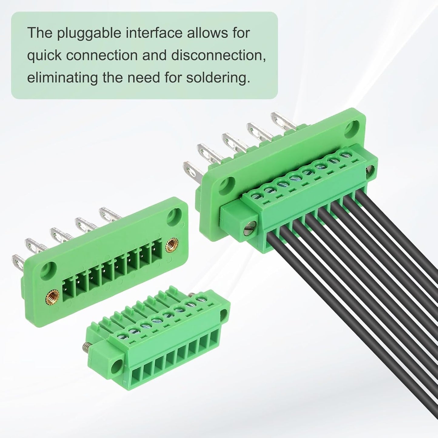 Set 2 Conectores PCB 10 Pines 0.138pulgada PA66 300V