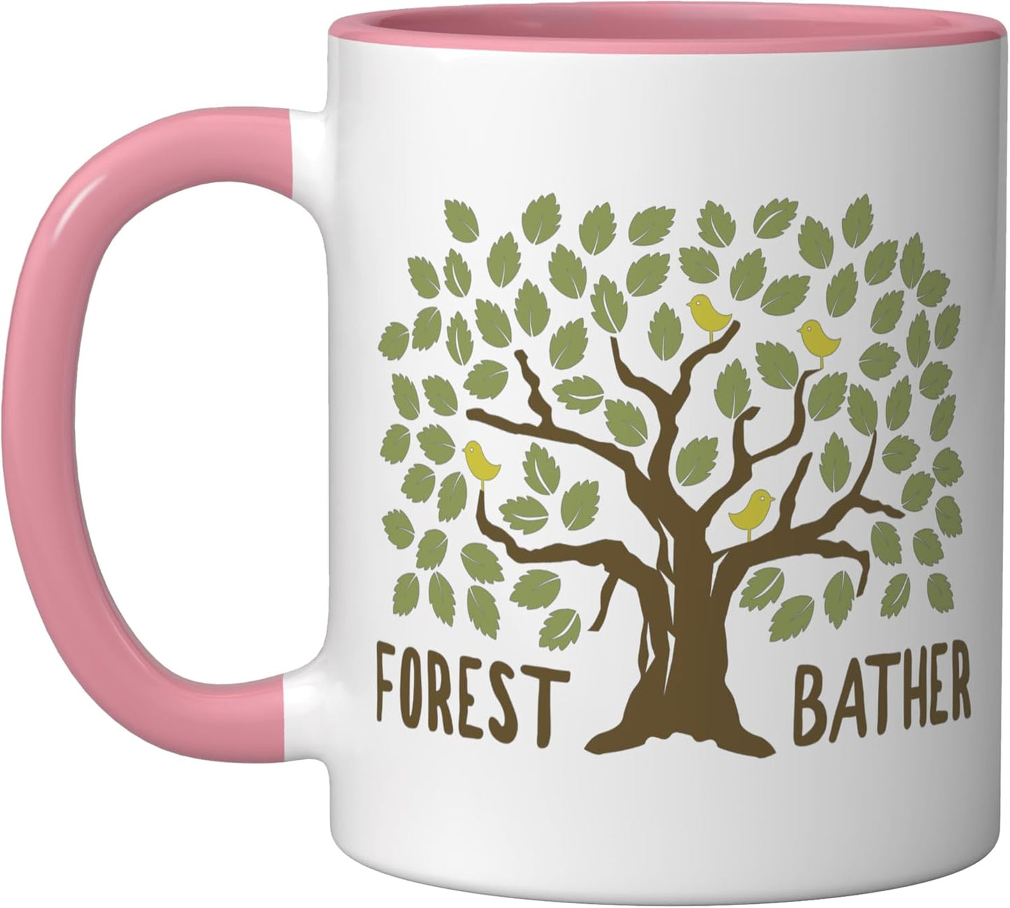 Taza Cerámica Forest Bather Rosa/Blanca