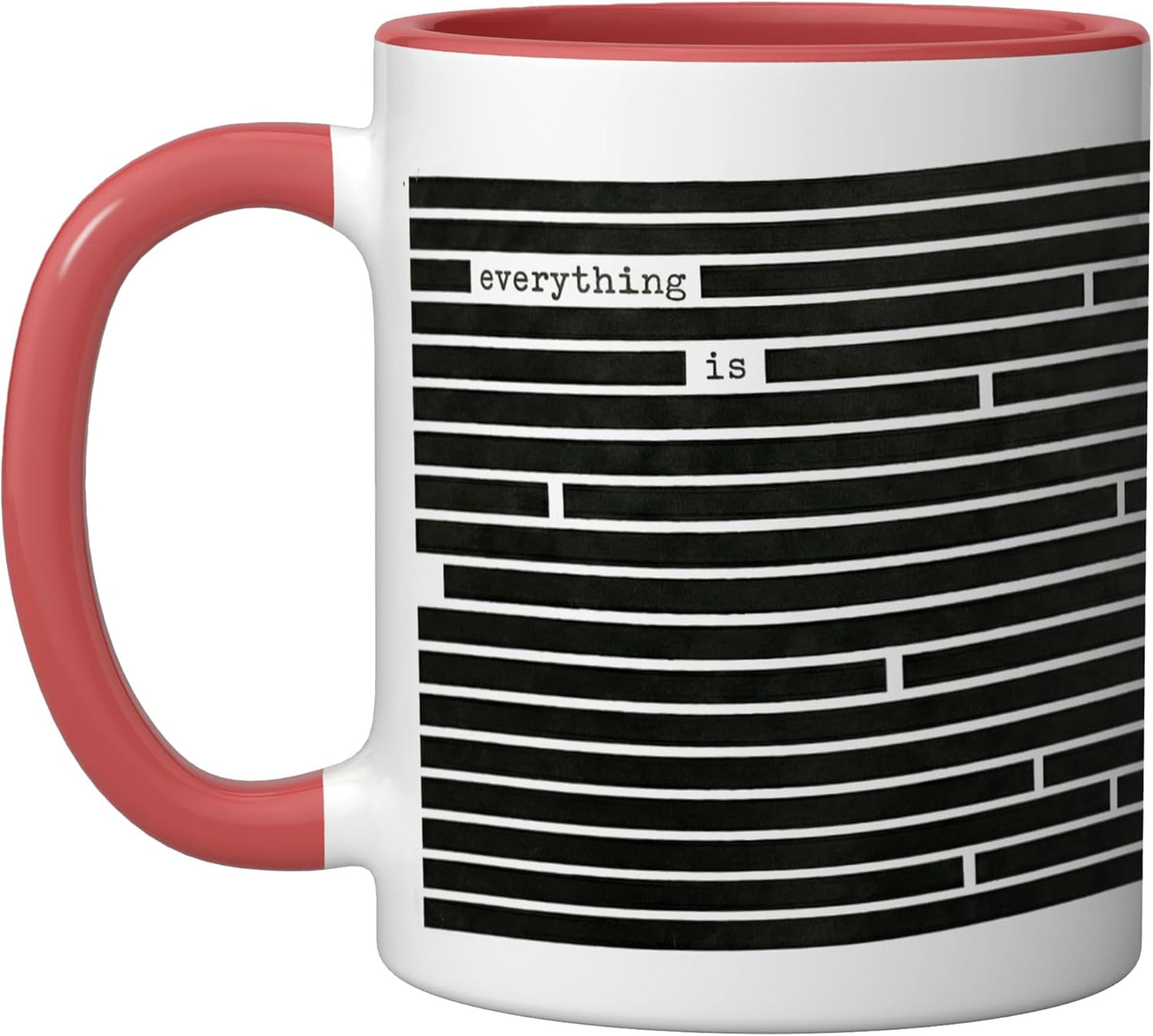 Taza Cerámica Everything Is Fine 2026 Rojo/Blanco