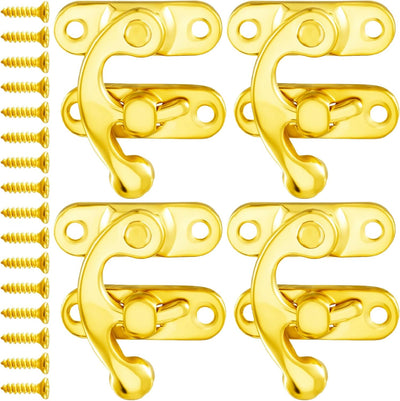 4 Cierres Gancho Antiguo Mini Brazo Oscilante Dorado