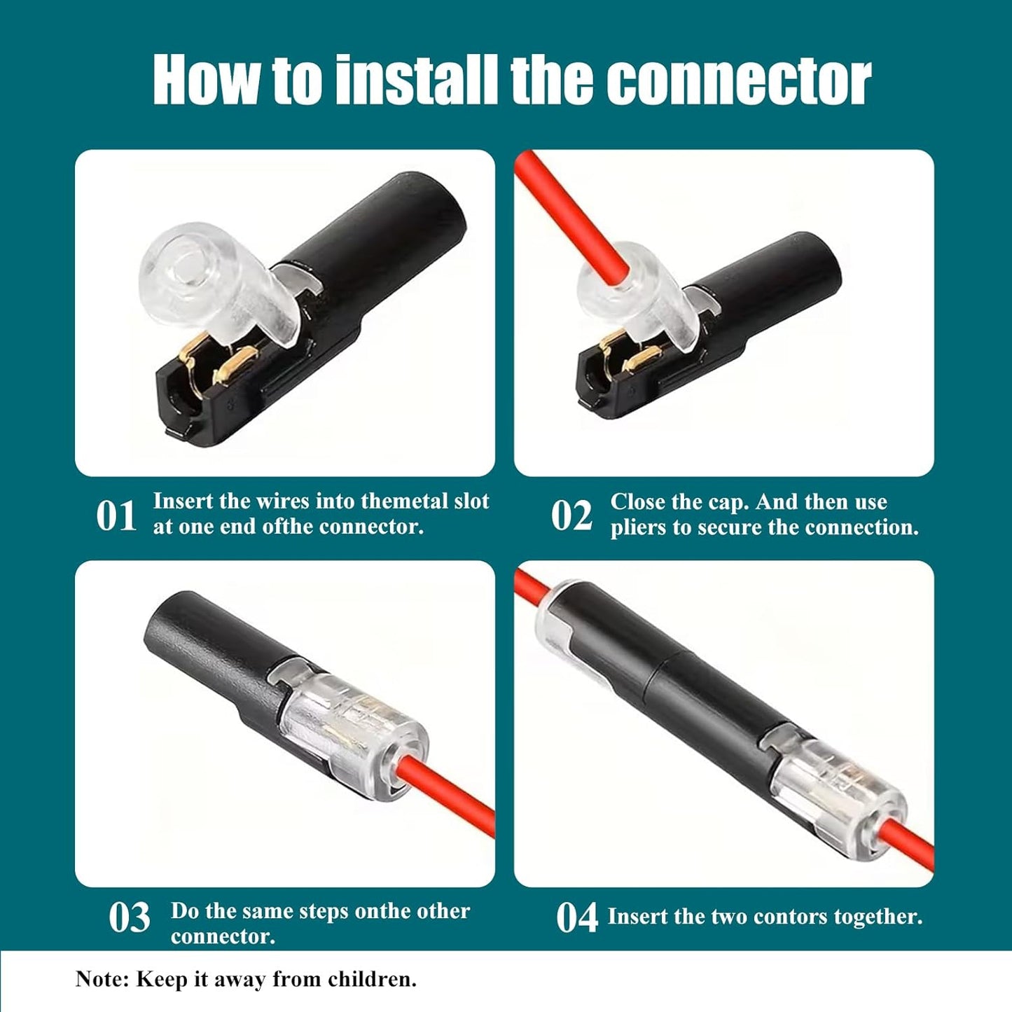 Conectores LED enchufable AWG 20-24 clavija universal