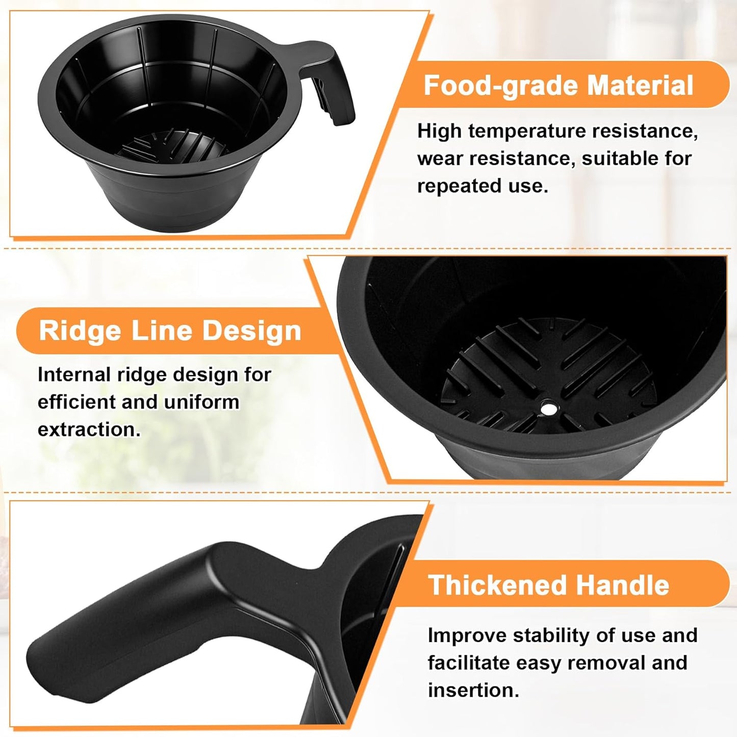 Cesta de embudo repuesto para cafetera Bunn compatible con BX BT GR