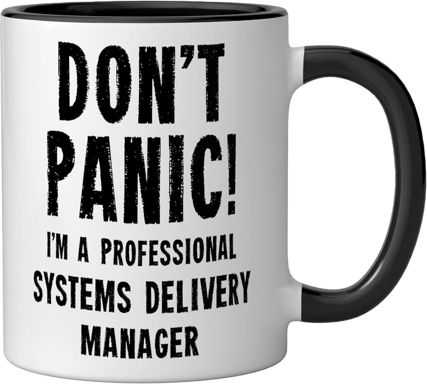 Taza Cerámica Delivery Manager Negro/Blanco