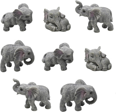 8 figuras elefante resina decoración hogar oficina jardín