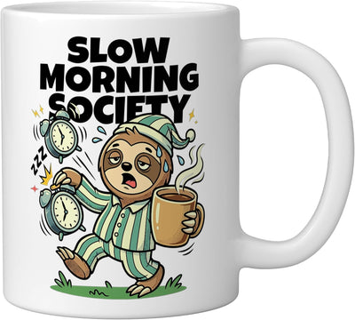 Taza cerámica para café con chiste de Sloth Person, blanca