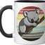 Taza cerámica koala vintage para mujer negro/blanco