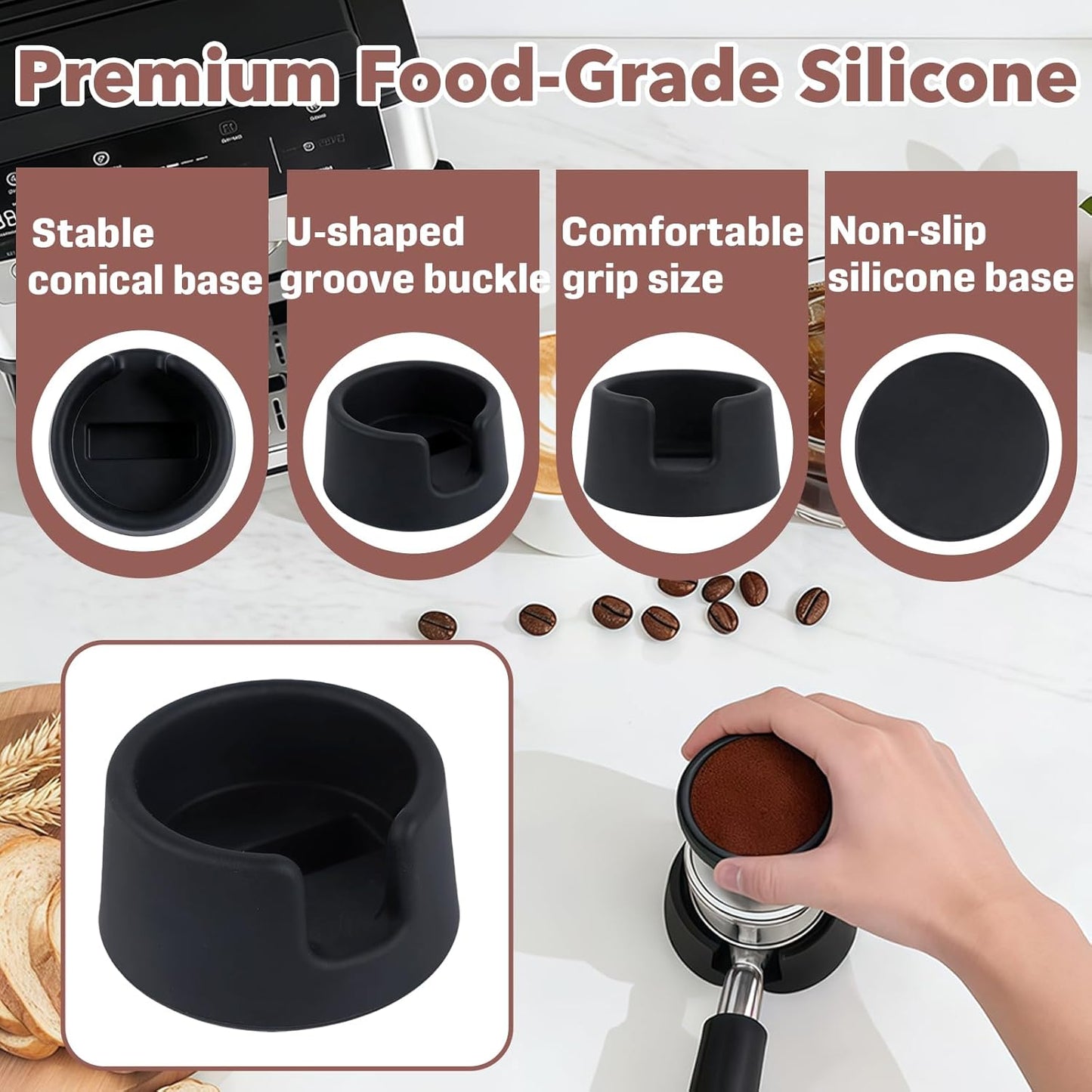Base silicona cafetera Ninja estabilidad extracción