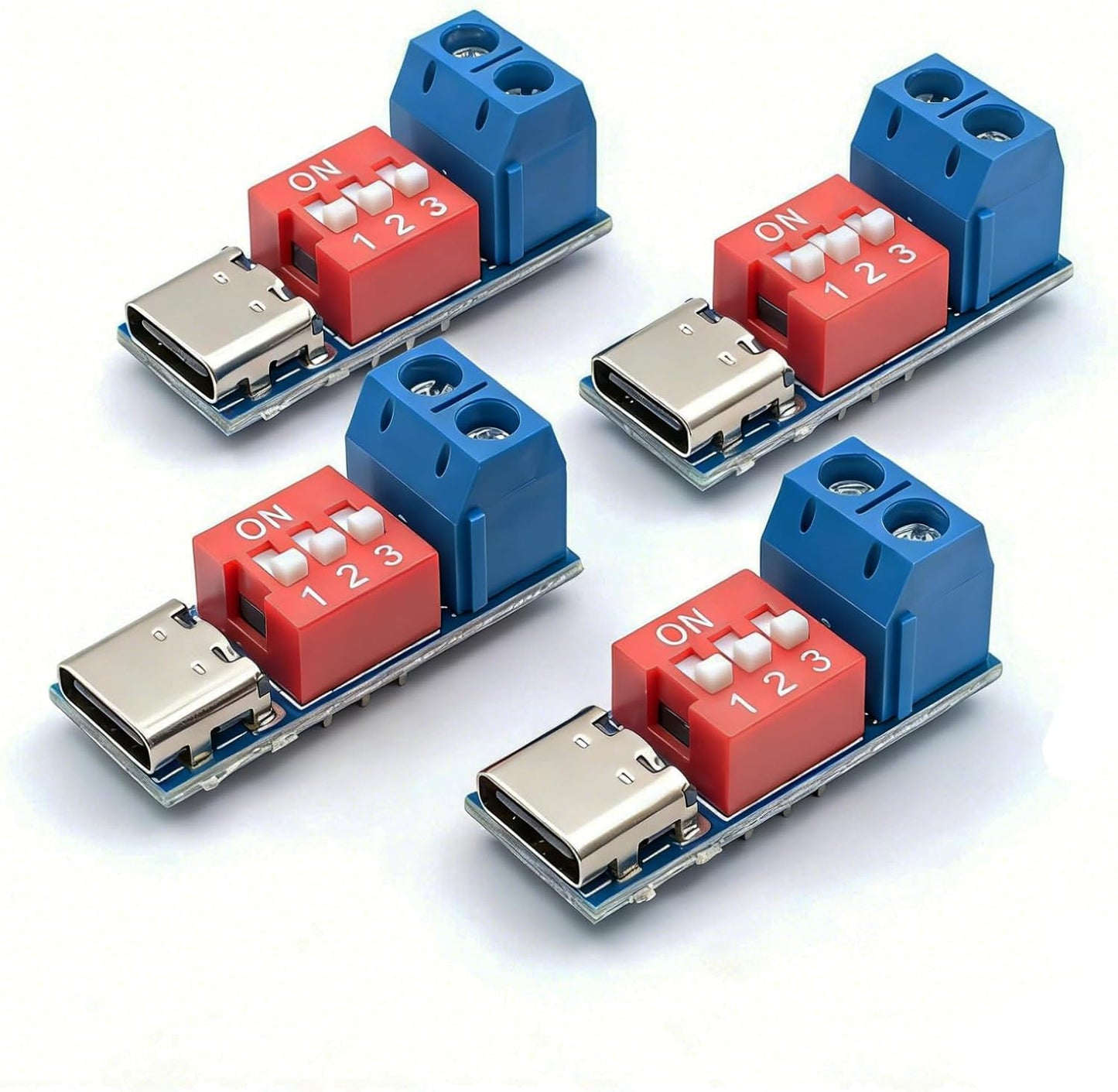 4 Pzas Modulo Carga Rapida USB-C PD 5-20V