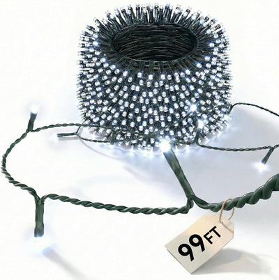 Guirnalda LED 99ft exterior impermeable 8 modos blanco frío