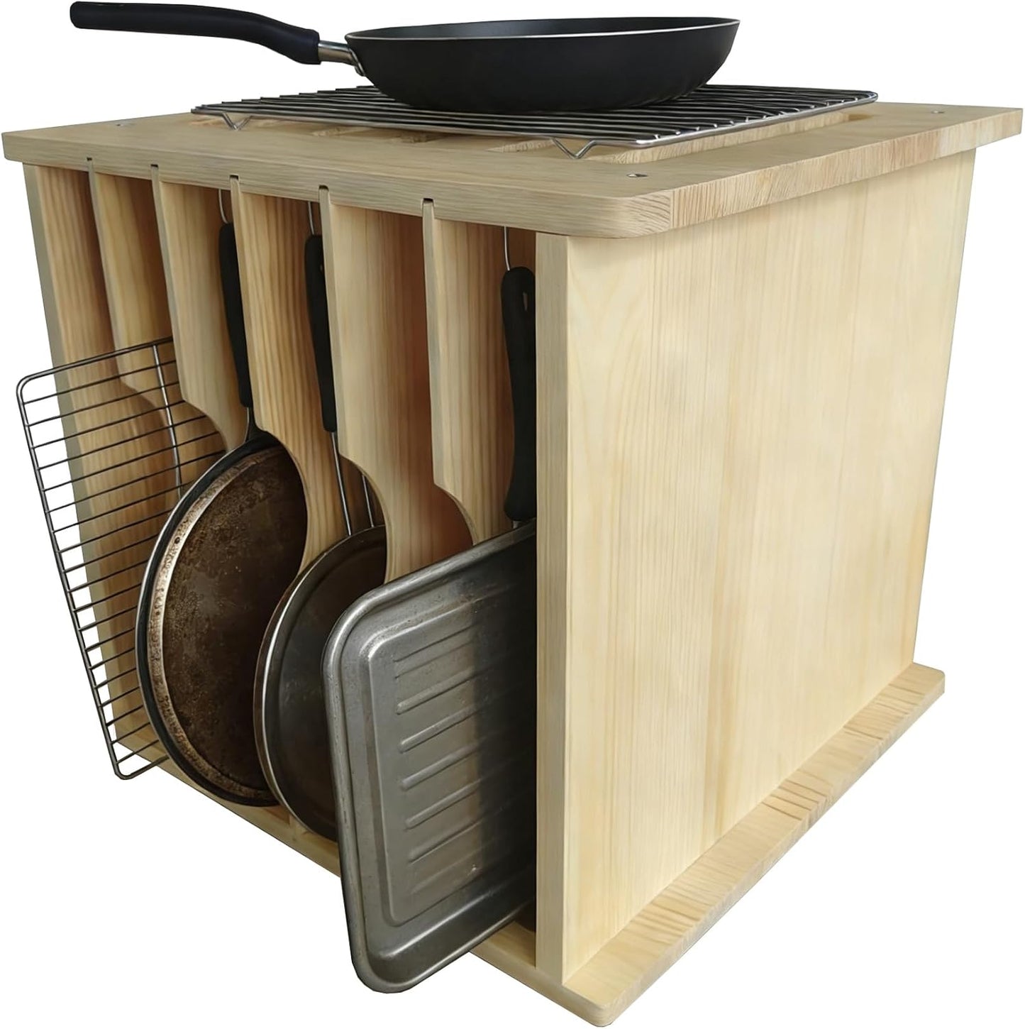 Separadores bandejas madera armario cocina