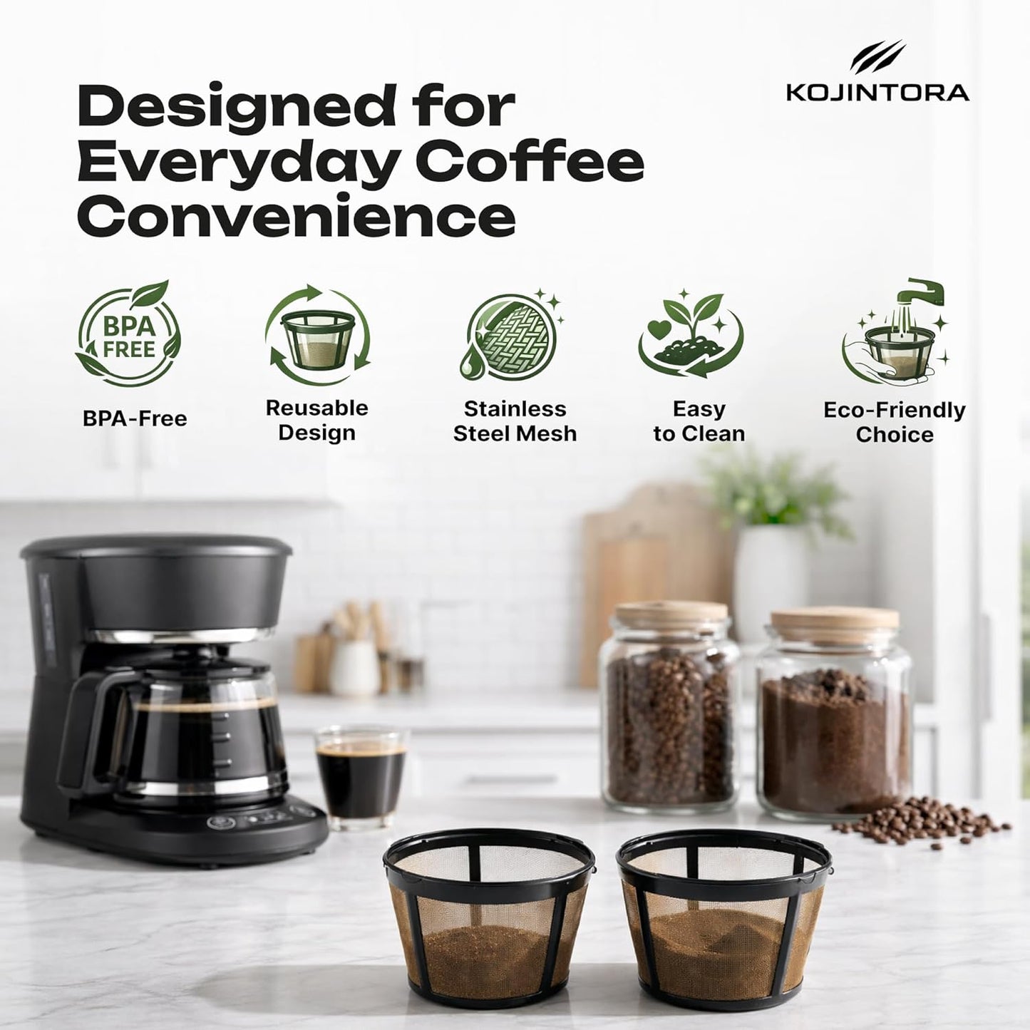 Filtro café acero inox permanente 6 Pzas comp Mr Coffee