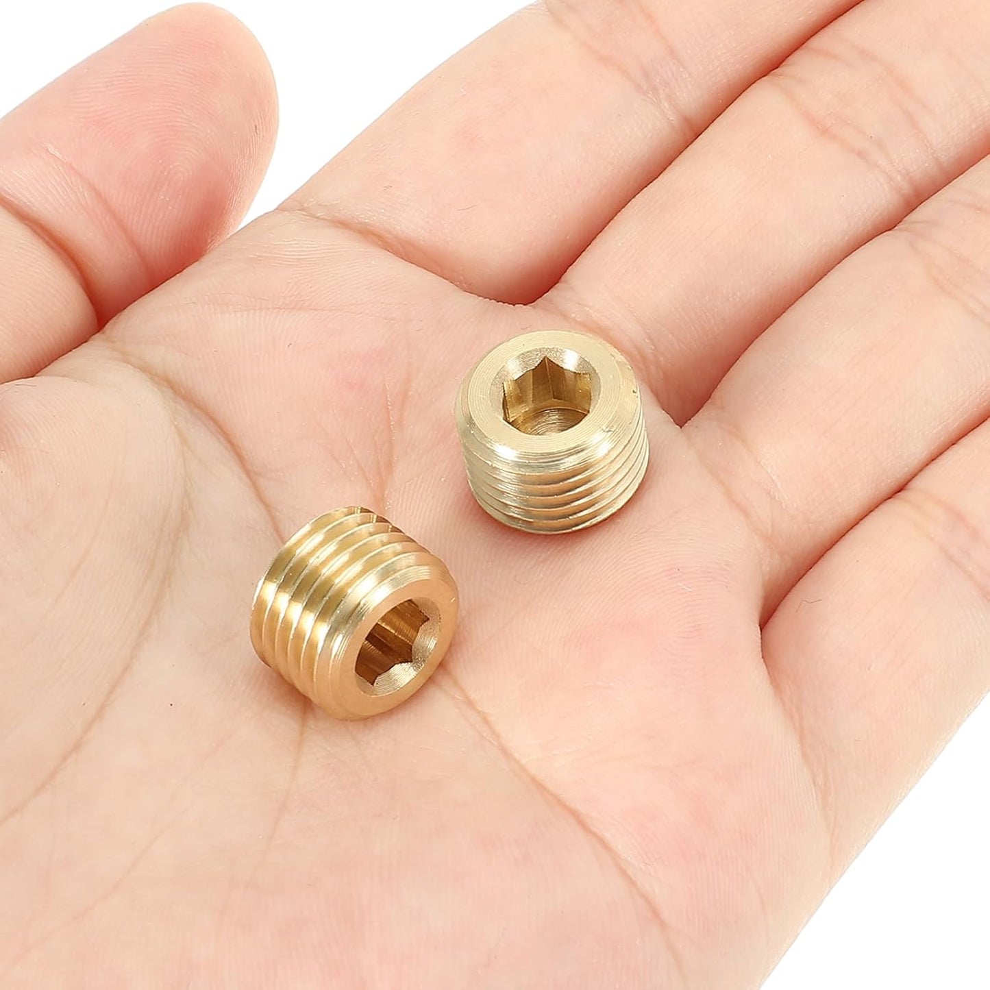 Conector BSP 1/4 pulg hex interno pack 5 latón