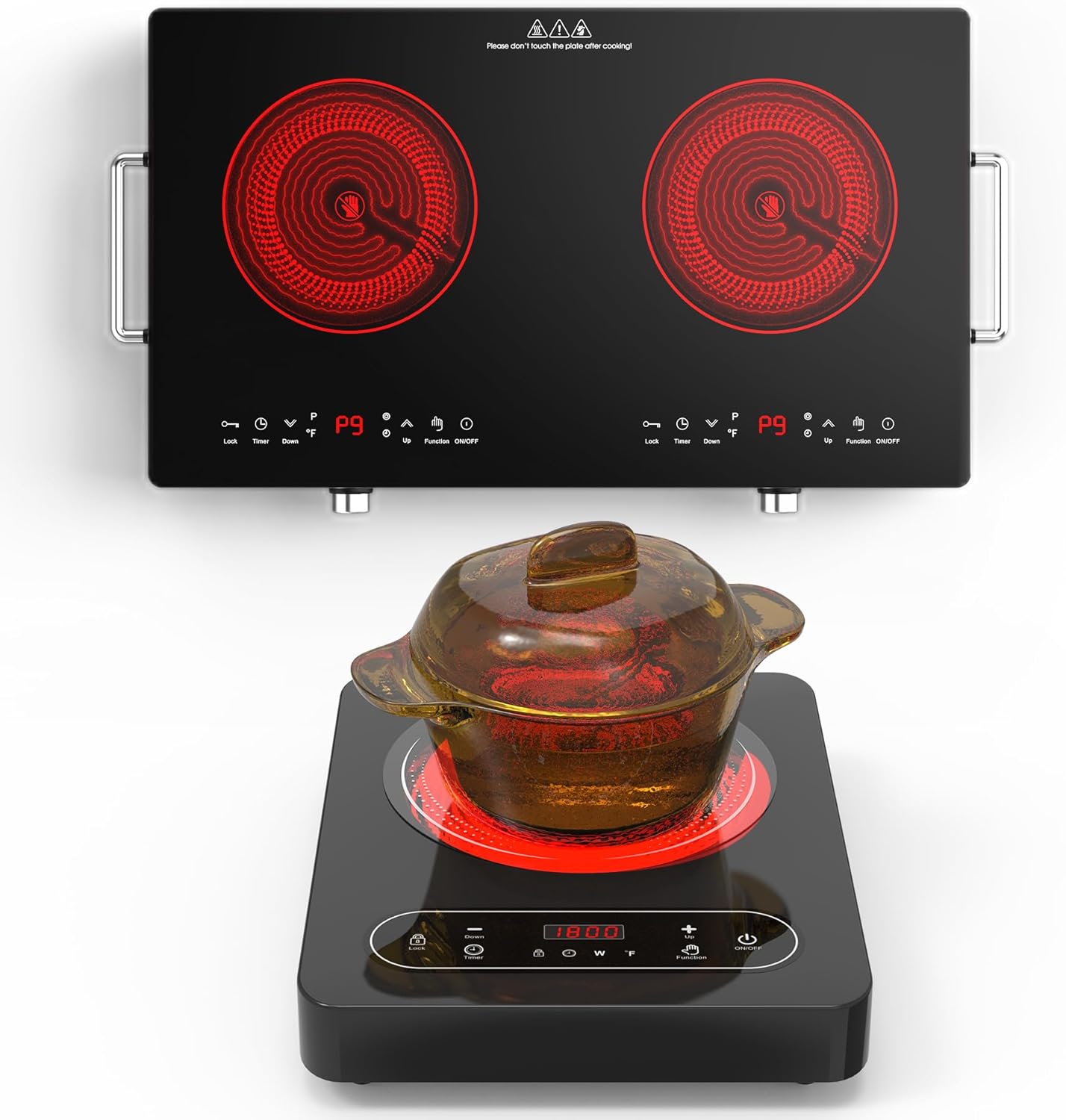 Placa de cocina eléctrica portátil 2400 W