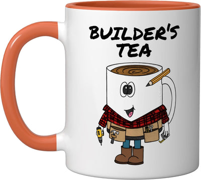 Taza Cerámica para Carpintero Día del Padre Naranja/Blanco