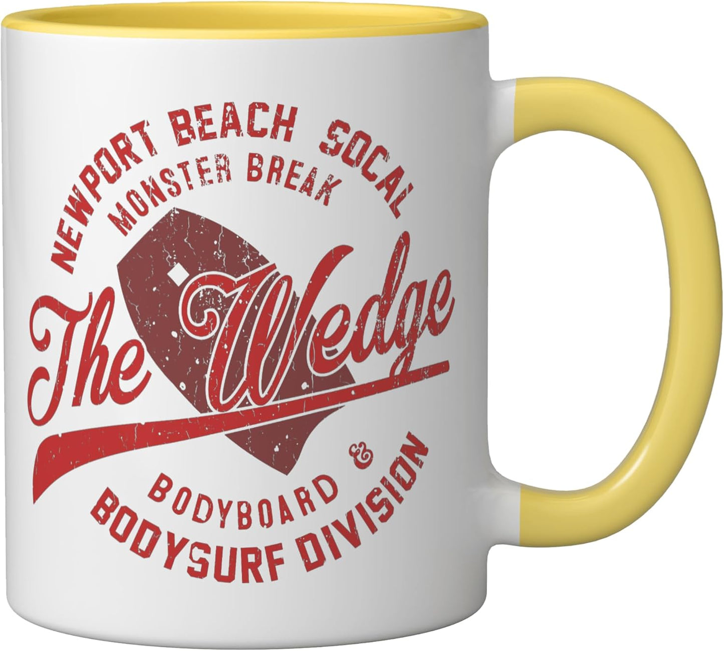 Taza Cerámica Bodyboard The Wedge Amarillo