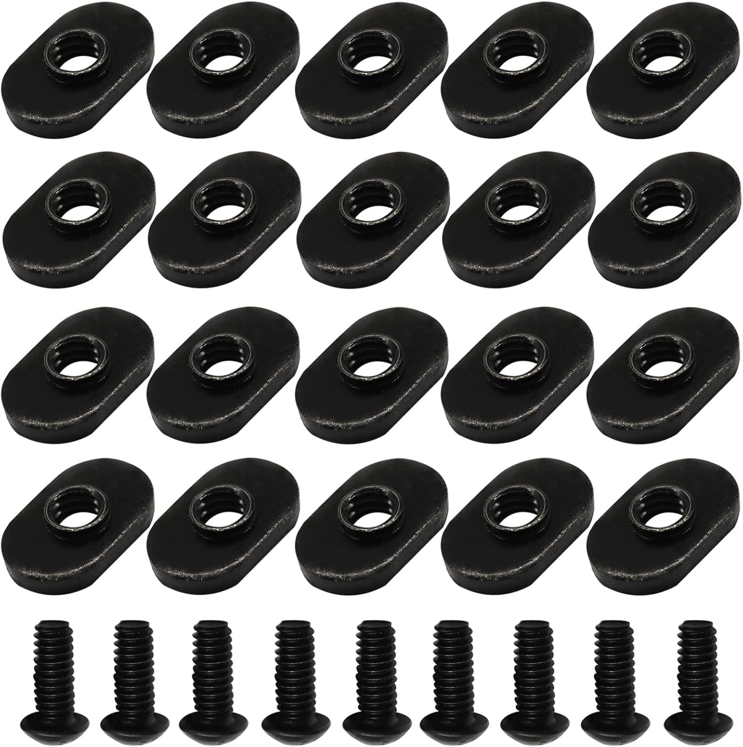 Pack 20 Tuercas T 1/4-20 para Perfiles Aluminio 1"